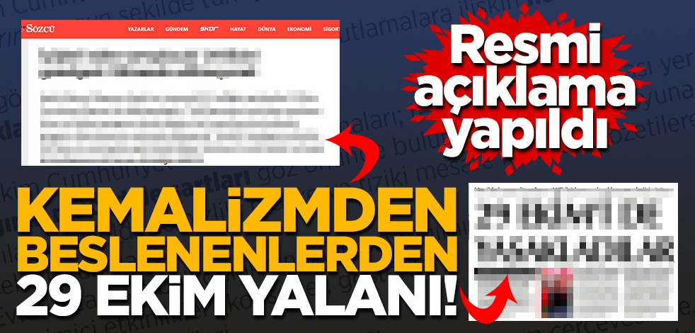 Solak medyanın 29 ekim yalanı kısa sürdü!
