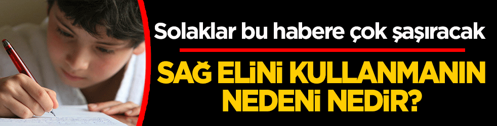 Solaklar bu habere çok şaşıracak: Sağ elini kullanınca ne oluyor?