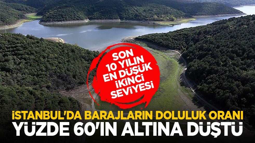 Son 10 yılın en düşük ikinci seviyesi: İstanbul'da barajların doluluk oranı yüzde 60'ın altına düştü