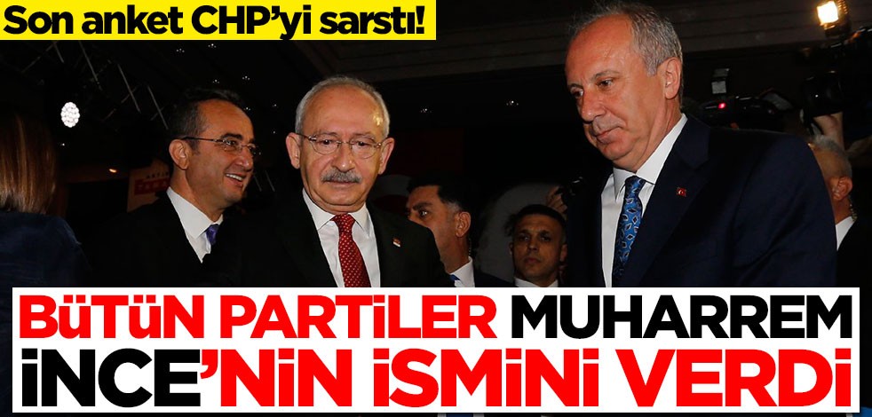 Son anket CHP’yi sarstı! Bütün partiler Muharrem İnce'nin ismini verdi