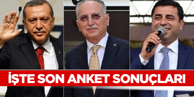Son anket sonuçları açıklandı