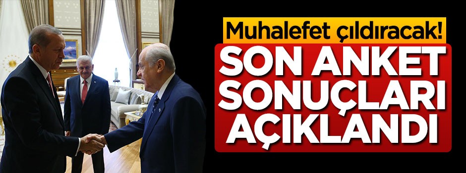 Son anket sonuçları açıklandı