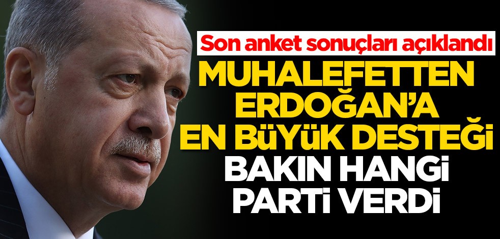 Son anket sonuçları açıklandı! Erdoğan'a en büyük desteği bakın hangi parti verdi