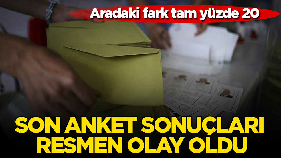 Son anket sonuçları resmen olay oldu! Aradaki fark tam yüzde 20