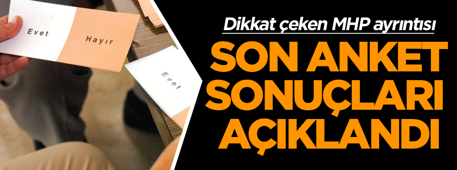 Son anket sonuçlarını açıkladı… Dikkat çeken MHP ayrıntısı
