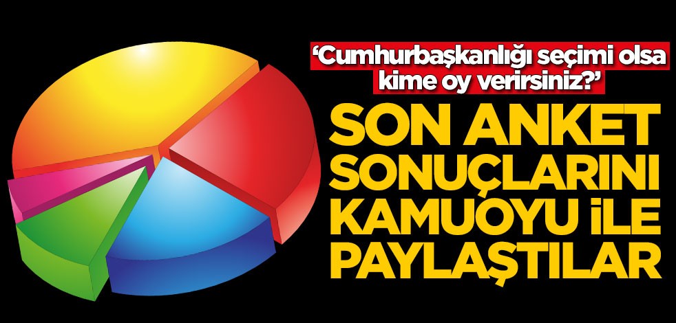 Son anket sonuçlarını açıkladılar! İşte oy oranları