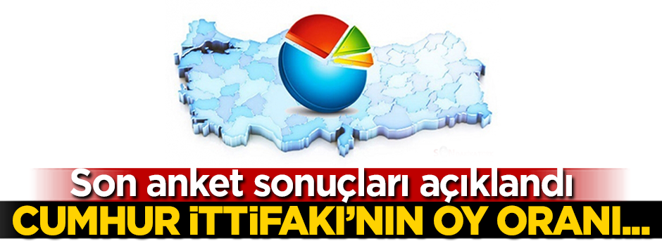İşte Cumhur İttifakı'nın son oy oranı