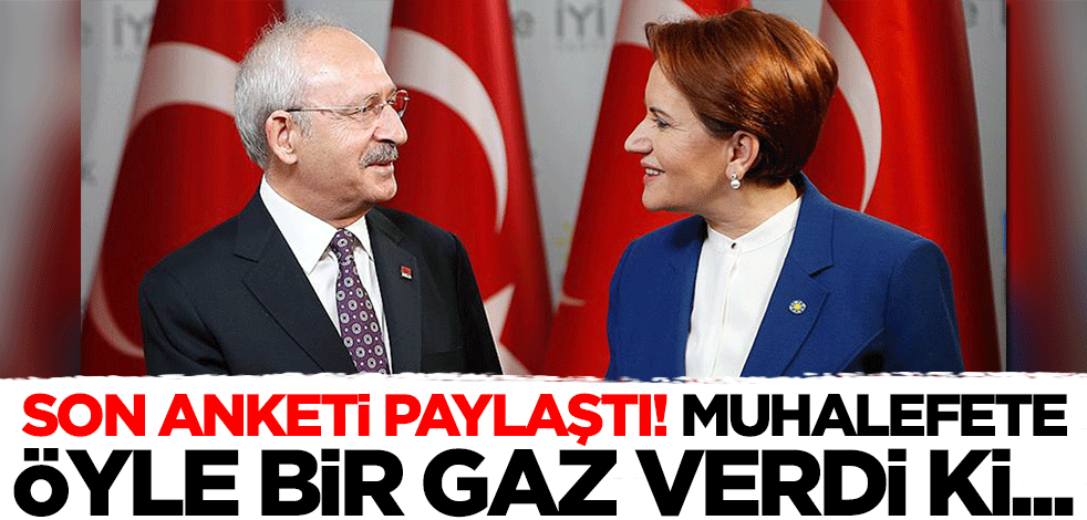 Son anketi paylaştı! Muhalefete öyle bir gaz verdi ki...