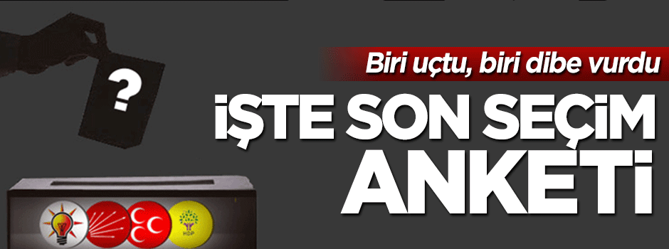Son ankette AK Parti uçtu, HDP dibe vurdu
