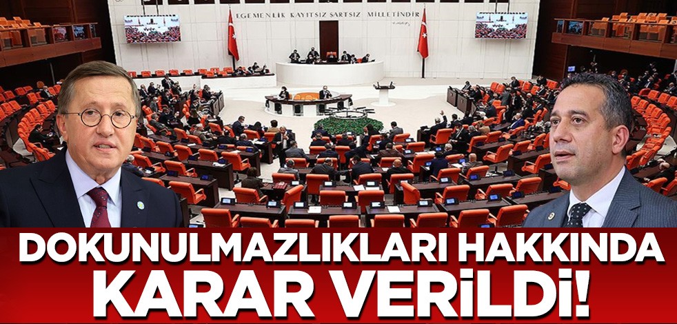 Son dakika! Ali Mahir Başarır ve Lütfü Türkkan hakkında dokunulmazlık kararı