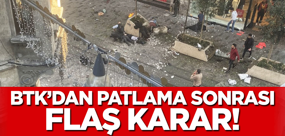 Son dakika... BTK'dan İstiklal'de meydana gelen patlama sonrası flaş sosyal medya açıklaması!