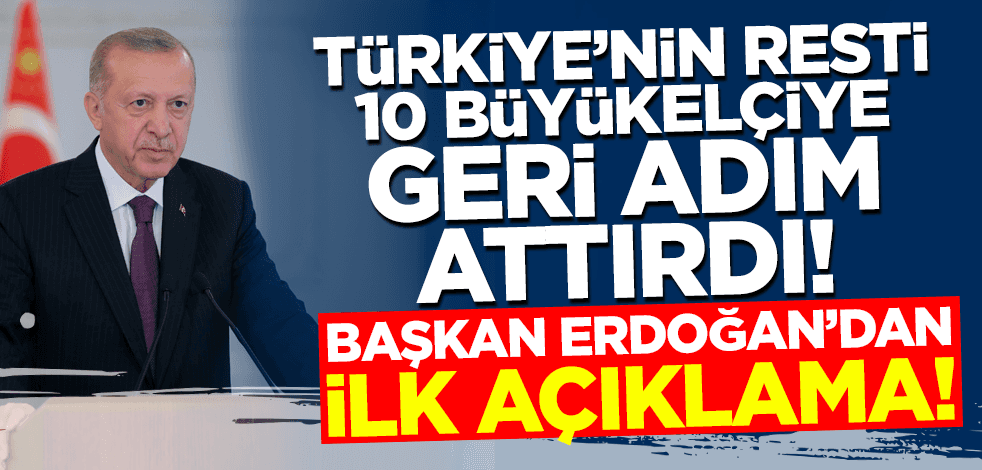 Son dakika! Büyükelçilerin geri adımına Erdoğan'dan ilk açıklama