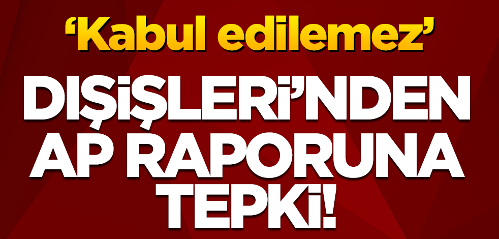 Son dakika! Dışişleri Bakanlığı'ndan AP raporuna tepki