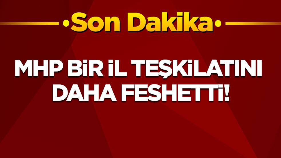 Son dakika! MHP'de bir il teşkilatı da feshedildi