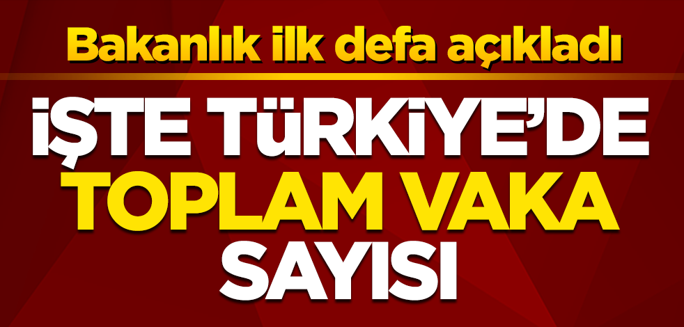 Son dakika... Sağlık Bakanlığı toplam vaka sayısını ilk kez açıklandı!