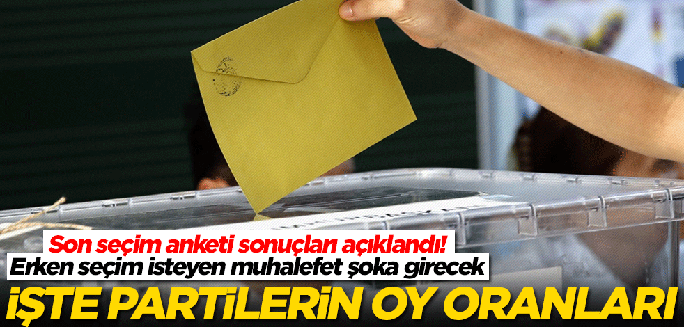 Son seçim anketi sonuçları açıklandı! Optimar'ın anketinde işte partilerin oy oranları