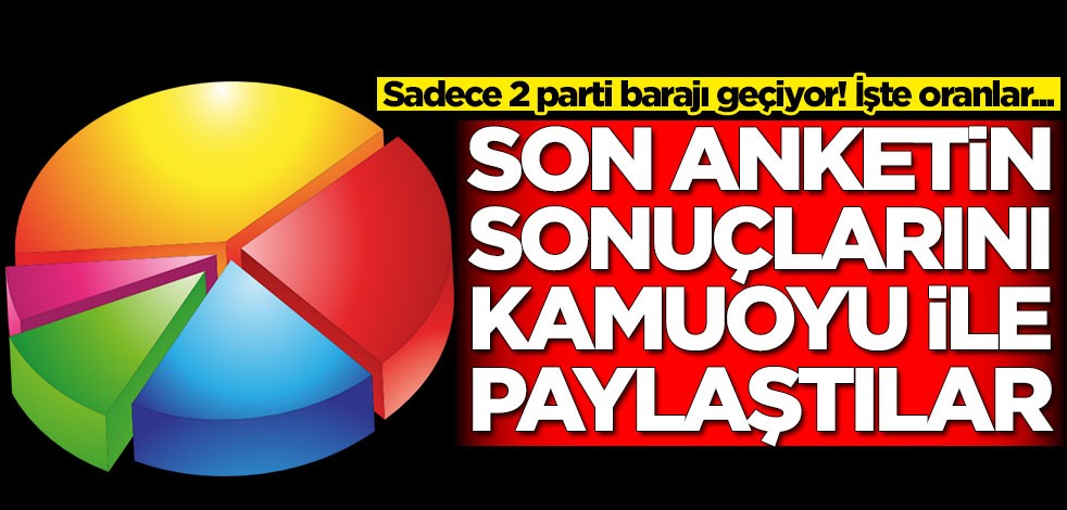 Son seçim anketinin sonuçlarını açıkladılar! Sadece 2 parti barajı geçiyor