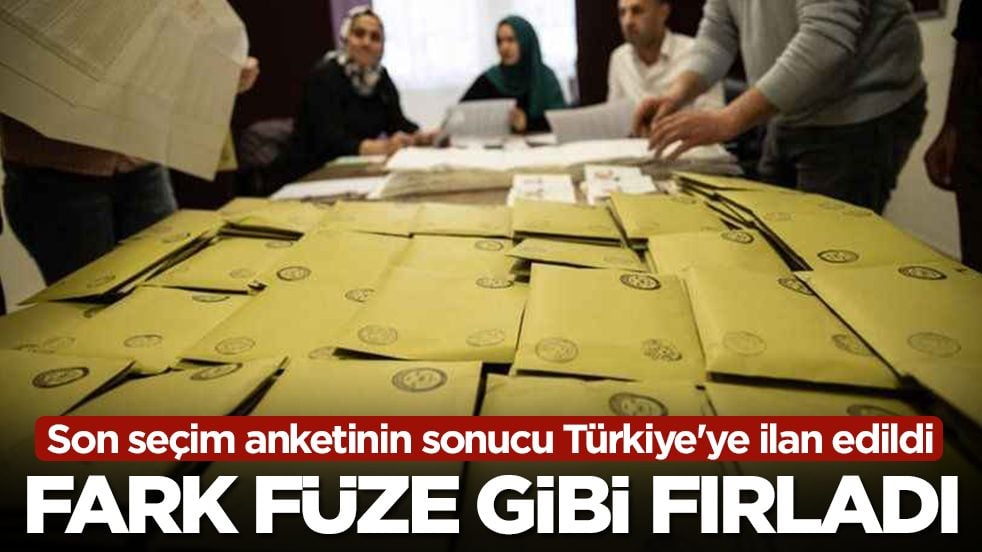 Son seçim anketinin sonucu Türkiye'ye ilan edildi: Fark füze gibi fırladı, rakam öyle böyle değil