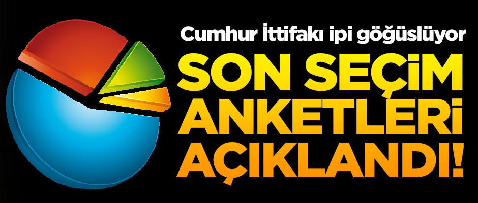 Son seçim anketleri açıklandı! Cumhur İttifakı ipi göğüslüyor