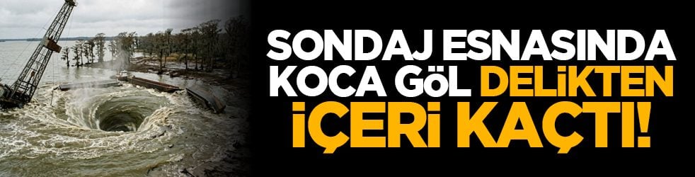 Sondaj esnasında koca göl delikten içeri kaçtı!