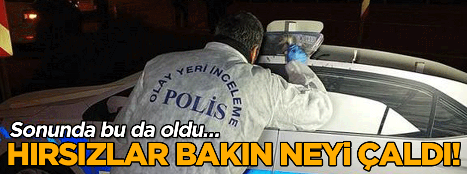 Sonunda bu da oldu… Hırsızlar bakın neyi çaldı!