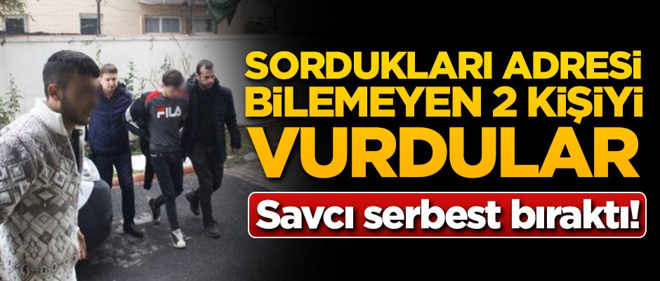 Sordukları adresi bilemeyen 2 kişiyi vurdular! Savcı serbest bıraktı