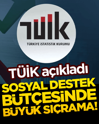 Sosyal destek bütçesinde büyük sıçrama! TÜİK açıkladı