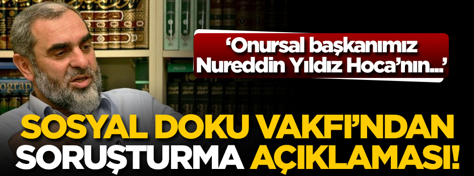 Sosyal Doku Vakfı'ndan 'soruşturma' açıklaması!