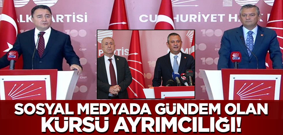 Sosyal medyada gündem olan kürsü ayrımcılığı! Özdağ'a öyle Babacan'a böyle