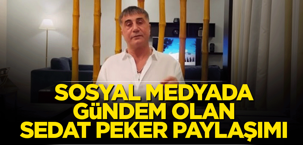 Sosyal medyada gündem olan Sedat Peker paylaşımı