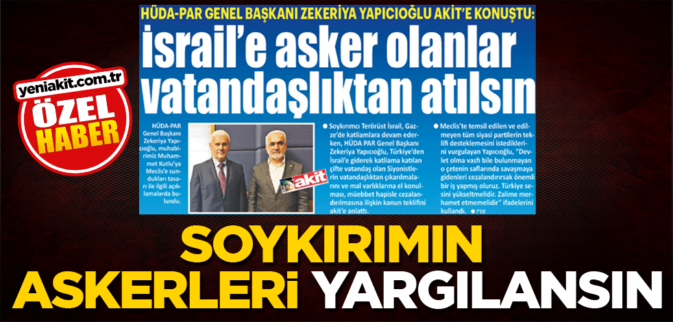 Soykırımın askerleri yargılansın