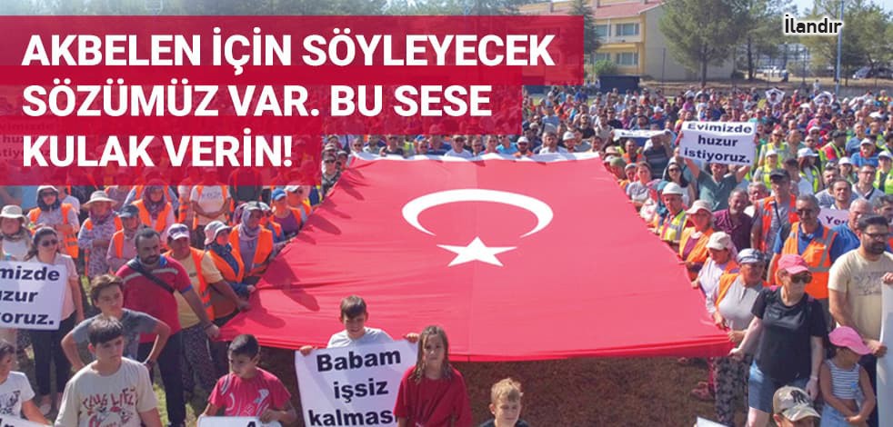 Söyleyecek sözümüz var. Bu sese kulak verin!