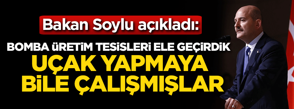 Soylu açıkladı: Uçak yapmaya bile çalışmışlar