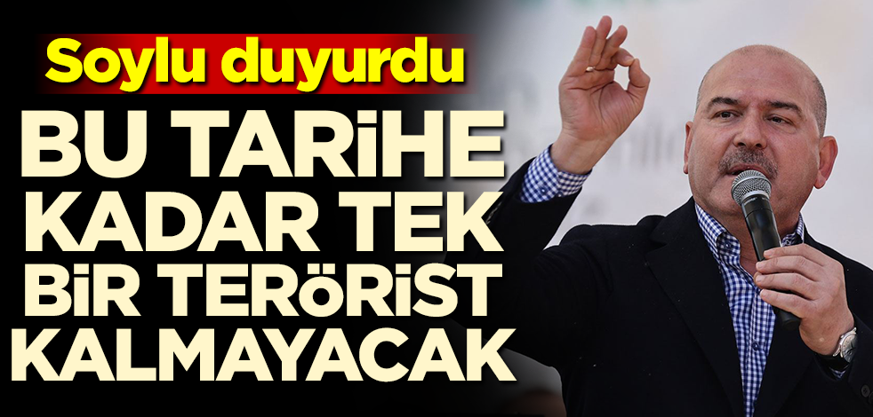 Soylu duyurdu! Bu tarihe kadar tek bir terörist kalmayacak
