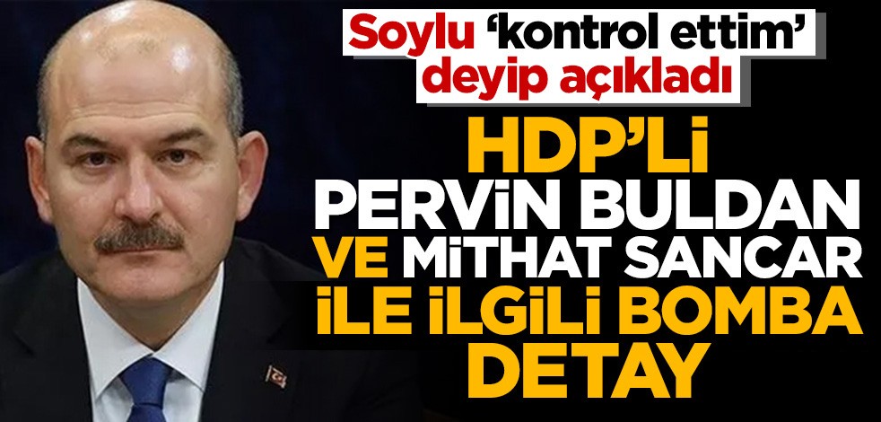 Soylu ‘kontrol ettim’ deyip açıkladı: O HDP’lilerle ilgili çarpıcı detay
