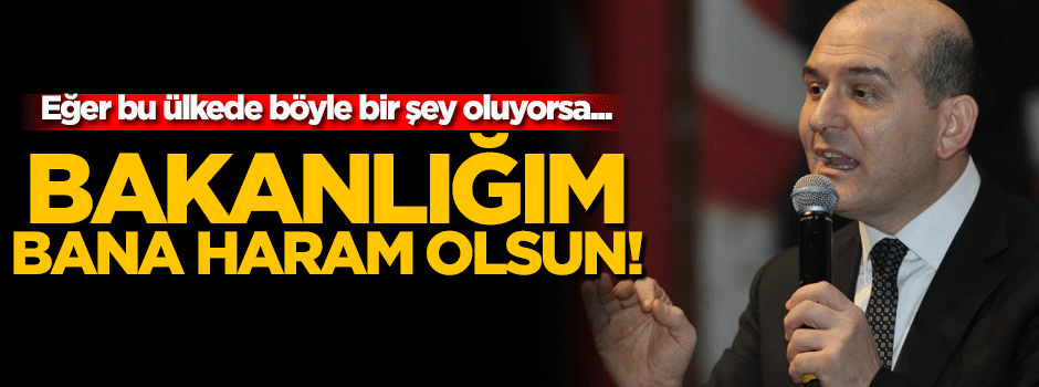 Soylu sert çıktı: Bakanlığım bana haram olsun!
