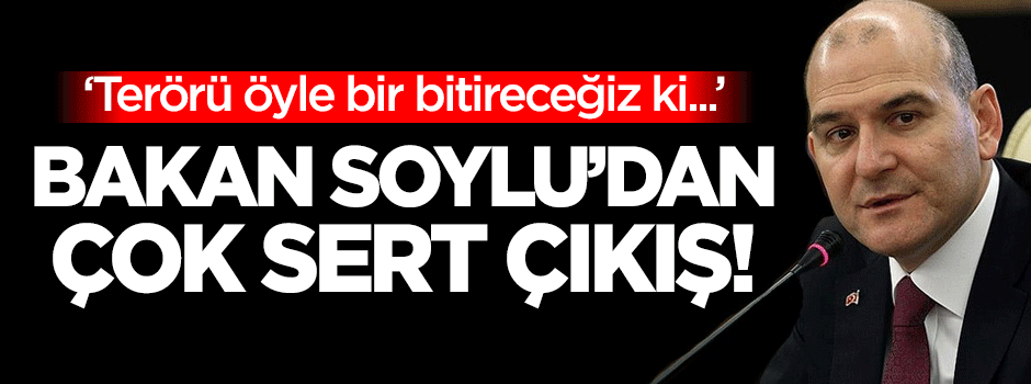 Soylu: Terörü öyle bir bitireceğiz ki...