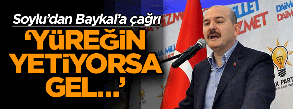 Soylu’dan Baykal’a çağrı: Yüreğin yetiyorsa gel gösterelim!