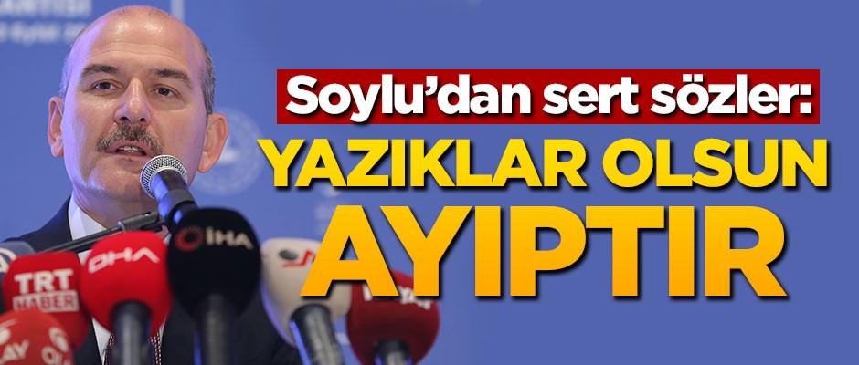 Soylu'dan sert sözler: Yazıklar olsun, ayıptır