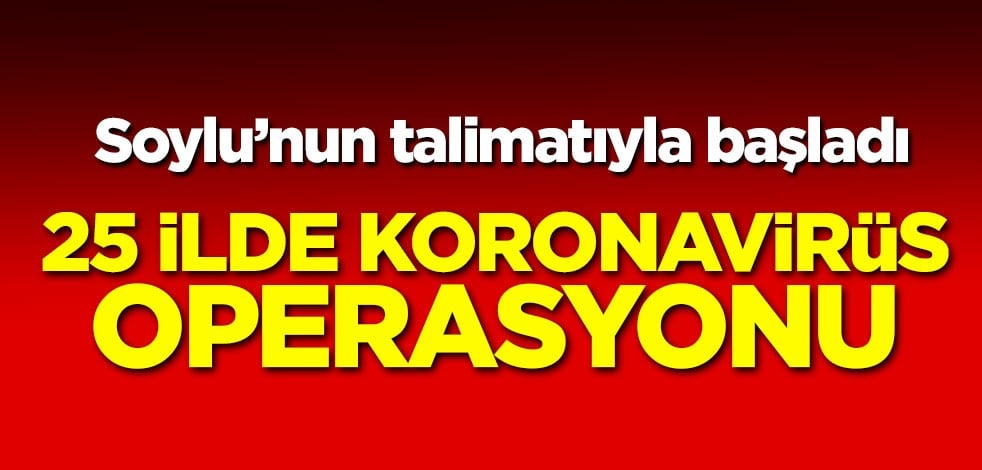 Soylu'nun talimatıyla başladı! 25 ilde koronavirüs operasyonu