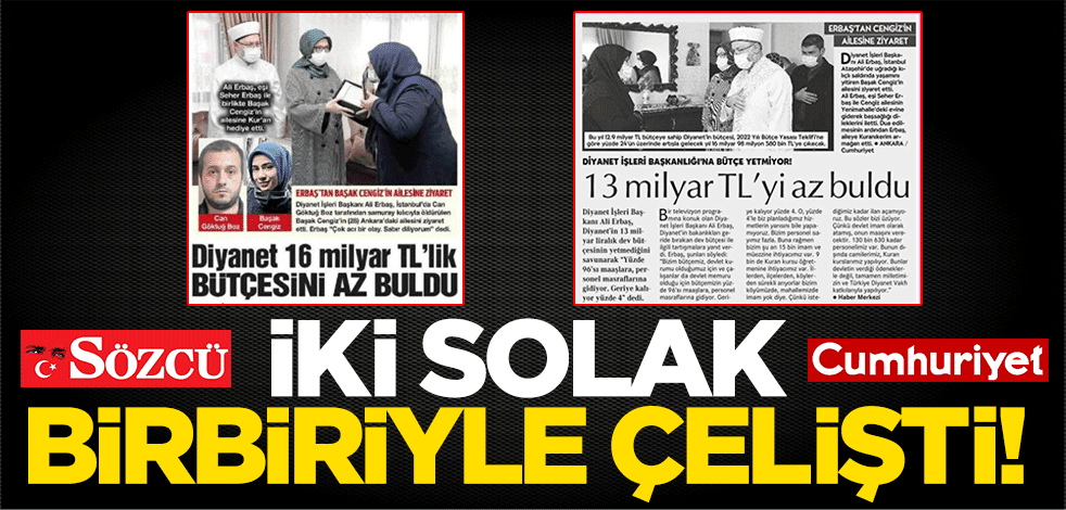 Sözcü ve Cumhuriyet yalan da birbirleriyle çelişti