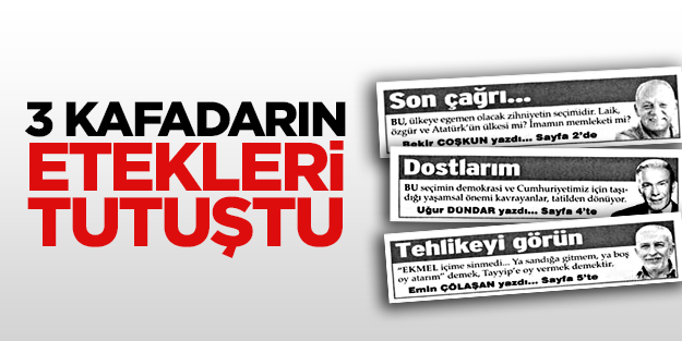 Sözcü yazarlarının seçim paniği