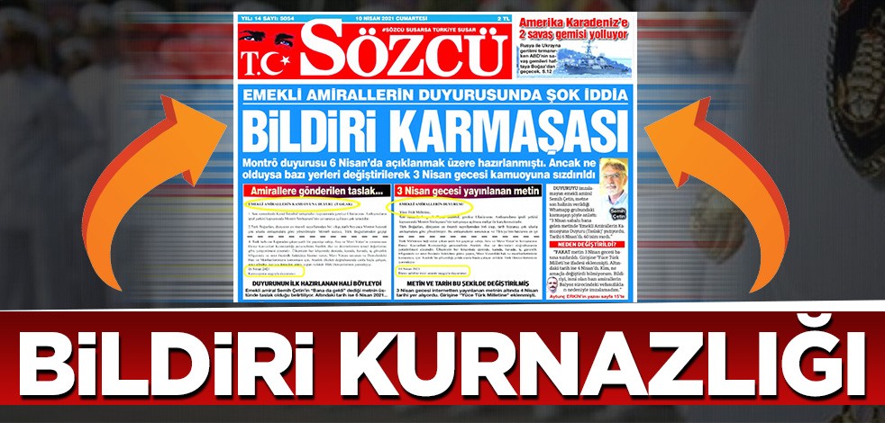 Sözcü'den bildiri kurnazlığı!