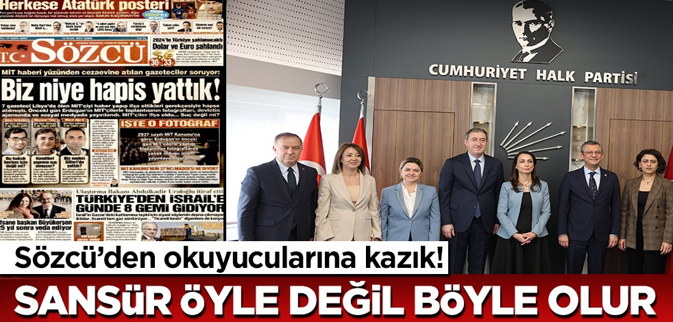 Sözcü’den okuyucularına kazık! Sansür öyle değil böyle olur