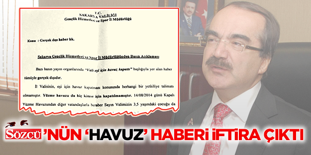 Sözcü’nün "havuz" haberi iftira çıktı
