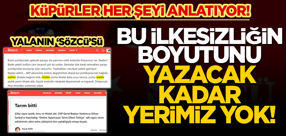 Sözcü'nün ilkesizliği! İthalata bağımlıyız dedi Edirne'ye yapılan turist akınını yazdı