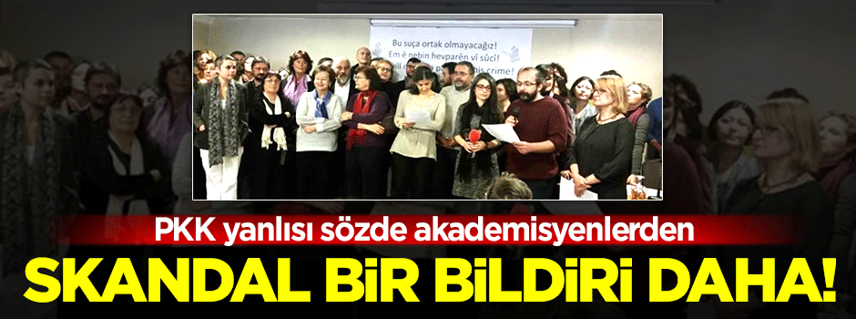 Sözde akademisyenlerden yeni bildiri!
