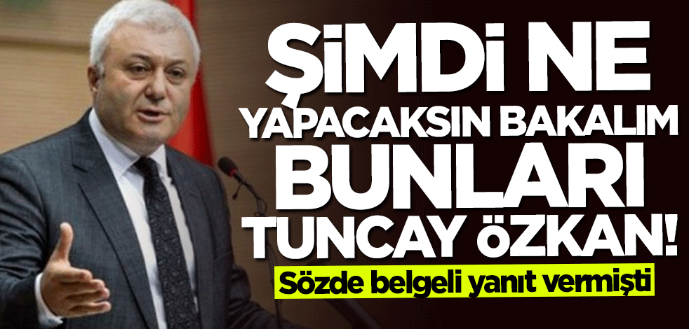 Sözde belgeli yanıt vermişti... Şimdi ne yapacaksın bakalım bunları Tuncay Özkan!