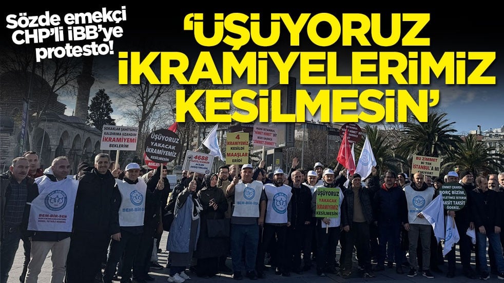 Sözde emekçi CHP’li İBB’ye protesto! ‘Üşüyoruz ikramiyelerimiz kesilmesin'
