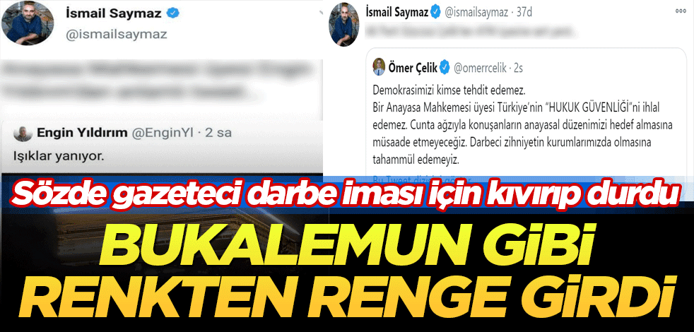 Sözde gazeteci Saymaz'dan darbe imasına destek